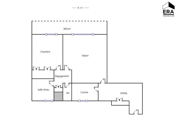 appartement F2 refait à neuf avec balcon