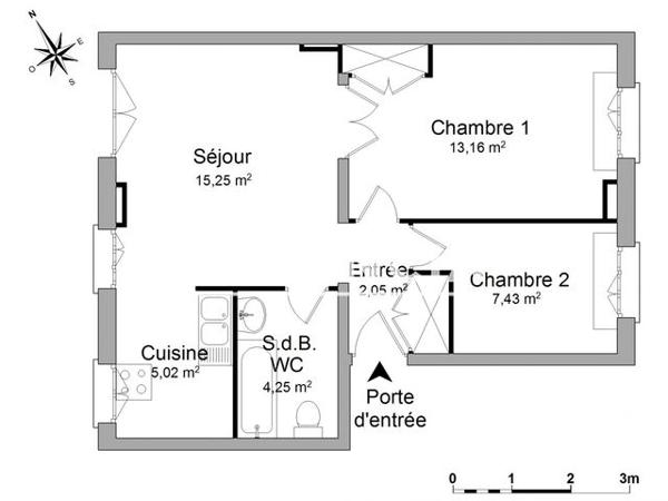 Location Appartement 2 pièces 47.16 m² - 12 AVENUE GEORGES CLEMENCEAU Vincennes 94300