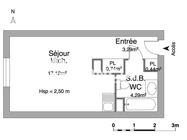 Location Studio 25.88 m² - 1 RUE MAURICE ROLLINAT Limoges 87000