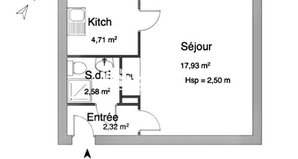 À vendre Studio 27.17 m² - Asnières-sur-seine 92600
