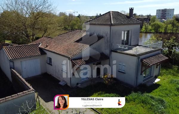 Bergerac : Villa de plain-pied avec vue imprenable sur la Dordogne