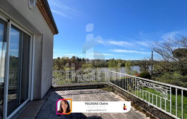 Bergerac : Villa de plain-pied avec vue imprenable sur la Dordogne