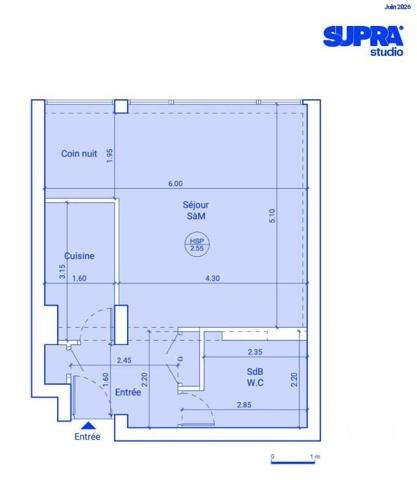 Appartement T1 à vendre  2 pièces - 42,26 m 2   PARIS  - 75005