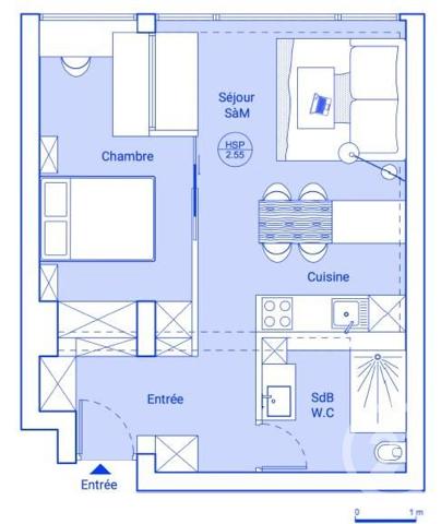 Appartement T1 à vendre  2 pièces - 42,26 m 2   PARIS  - 75005