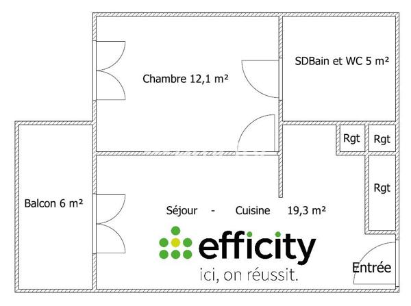Appartement 2 pièces - 37 m²
