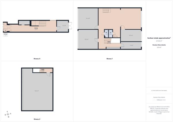 Bureau
         6 pièces
        - 220 m² Exclusivité 250 000 € *