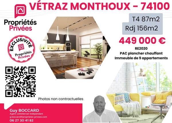 Appartement Vetraz Monthoux 4 pièce(s) 87.23 m2