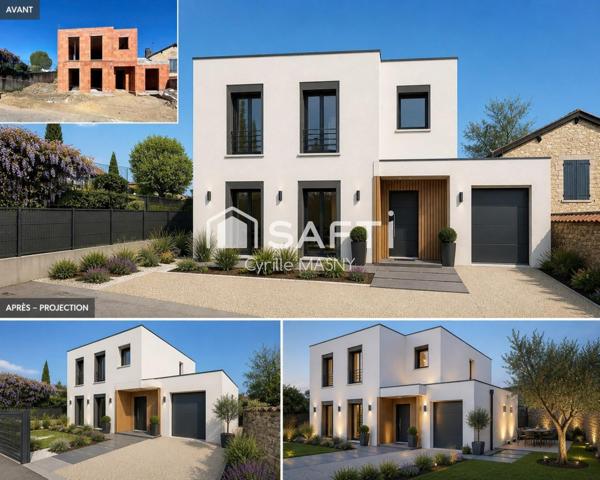 Maison d’architecte à terminer, charme de la pierre