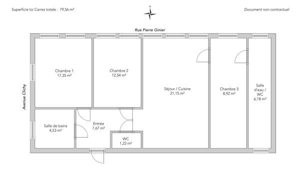Appartement Paris 18e - AVENUE DE CLICHY
