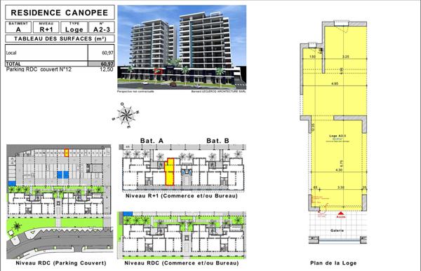 Achat local commercial près de FORT DE FRANCE - 61 m² - 200 000 €