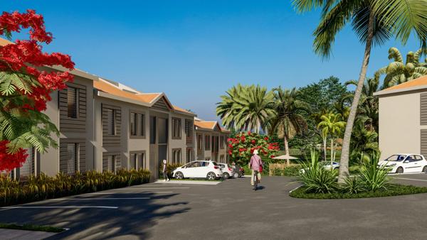 À vendre : Appartement T2 duplex en R+1 à Sainte Anne - RESIDENCE AVEC VUE MER