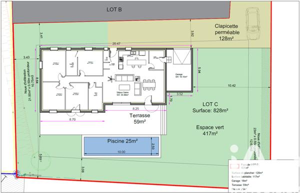 Terrain à vendre 820 m² Bédarrides