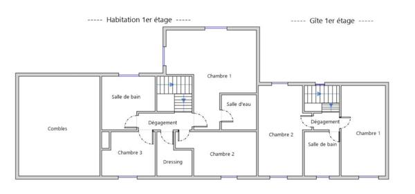 29530 Plonévez du Faou longère  5 chambres  garage état irréprochable Gîte possible