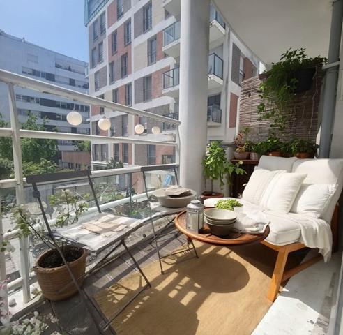 3 pièces vue jardin avec balcon