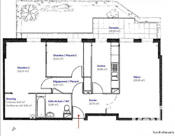 Appartement à vendre 3 pièces 68,6 m² Arcueil