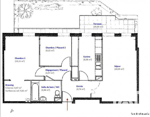 Appartement à vendre 3 pièces 69 m² Arcueil