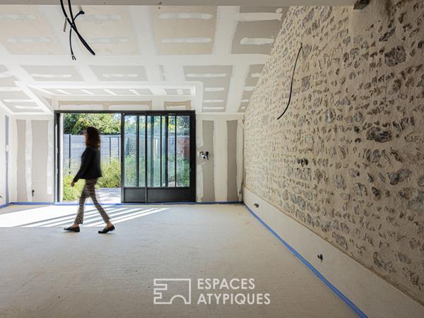Duplex avec jardin à aménager dans une copropriété de standing