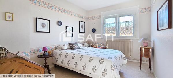 pharos, Bel-étage lumineuse, 3CH, garage jardin, Métro Tram