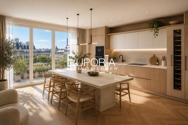 Paris 16 – Dernier étage – 5 pièces 166 m² avec exterieur de 53m2 – Vue Tour Eiffel