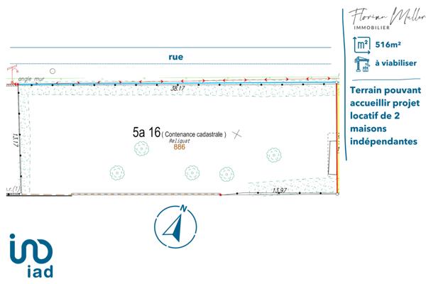 Terrain à vendre 516 m² Exincourt