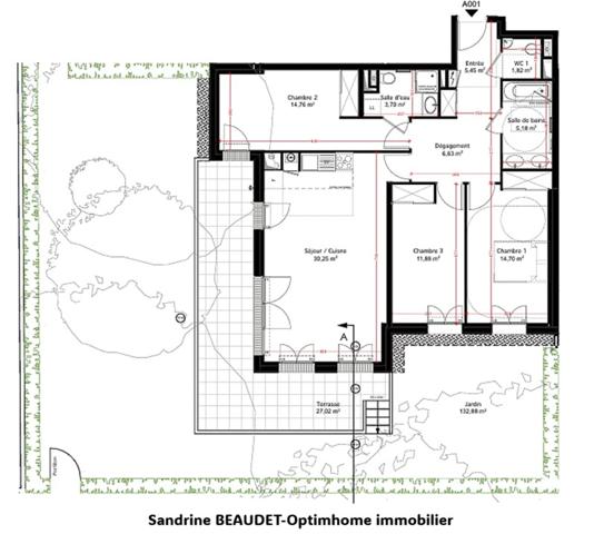 Appartement à vendre 4 pièces LE CHESNAY (78)