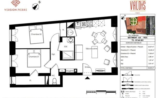 Appartement à vendre    3 pièces •  Cognac