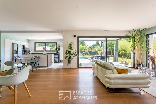 Maison contemporaine avec piscine