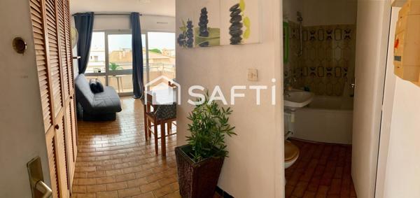 Studio avec terrasse, vues mer et port