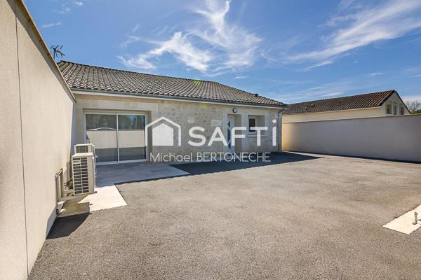 Maison en pierre rénovée | 125 m² | 5 chambres | Piscine chauffée | Terrain 500 m² | Saint-Germain-la-Rivière | Proche Libourne et Saint-André-de-Cubzac