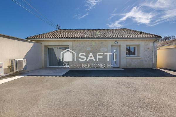 Maison en pierre rénovée | 125 m² | 5 chambres | Piscine chauffée | Terrain 500 m² | Saint-Germain-la-Rivière | Proche Libourne et Saint-André-de-Cubzac