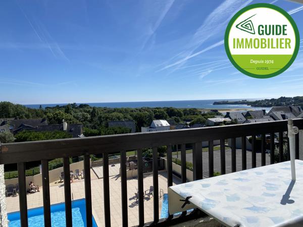 SOUS COMPROMIS DE VENTE. APPARTEMENT T3 VUE MER DANS RESIDENCE AVEC PISCINE A GUIDEL-PLAGES