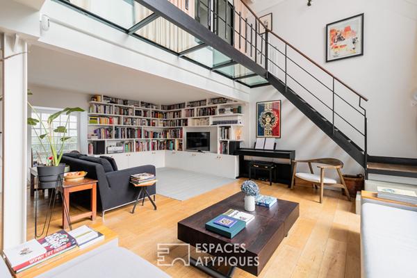 Loft au calme sur cour avec terrasse à proximité du Canal St Martin