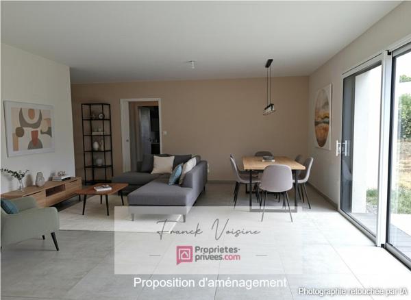 A VENDRE aux Herbiers, Maison de 84 m2 env avec 3 chambres sur une parcelle de 410 m2
