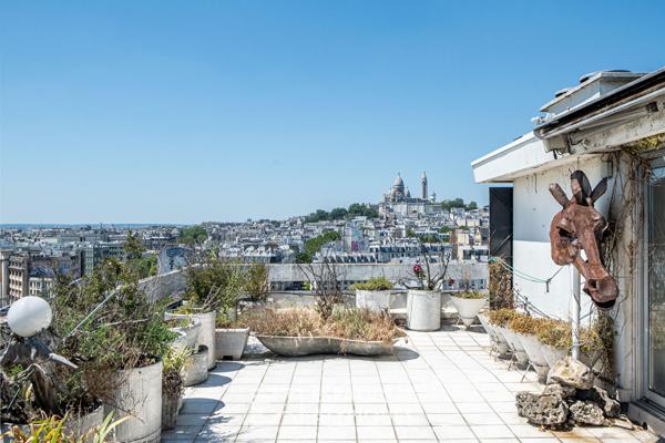 Duplex dernier étage avec double terrasse et vue d’exception