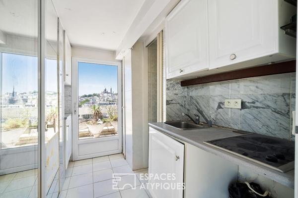 Duplex dernier étage avec double terrasse et vue d’exception