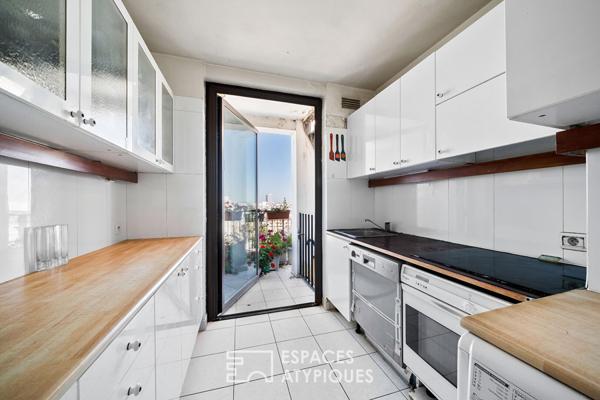 Duplex dernier étage avec double terrasse et vue d’exception