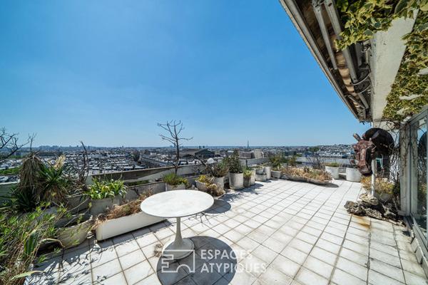 Duplex dernier étage avec double terrasse et vue d’exception