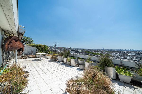 Duplex dernier étage avec double terrasse et vue d’exception