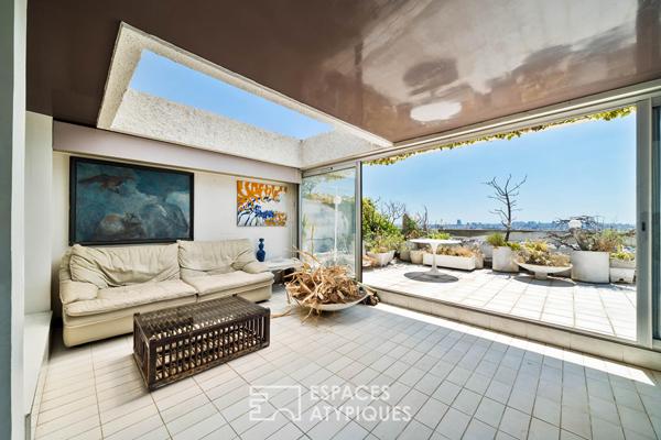 Duplex dernier étage avec double terrasse et vue d’exception