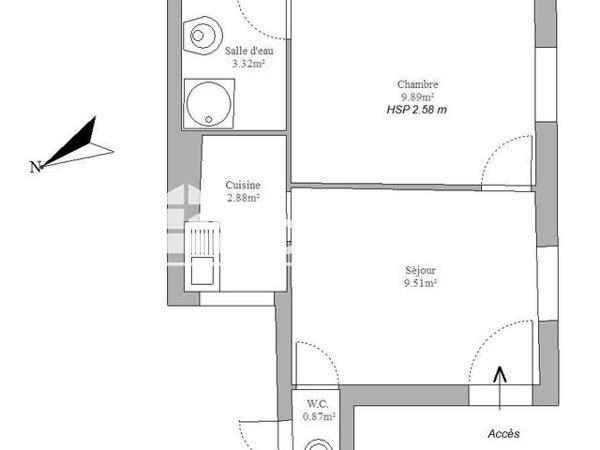 Location Appartement 2 pièces 26.17 m² - 4 RUE DE BELZUNCE Paris 75010