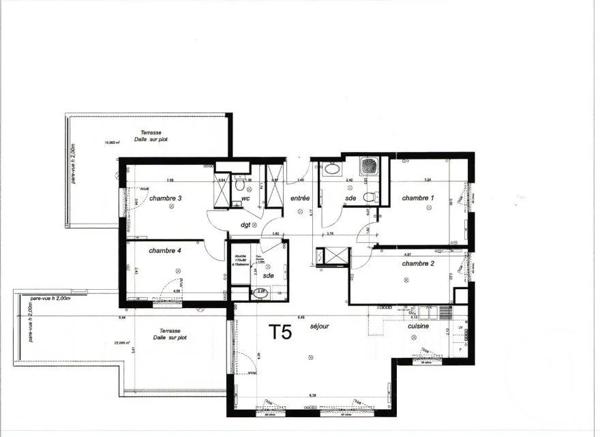 Appartement F5 à vendre  5 pièces - 108 m 2   BAGNEUX  - 92