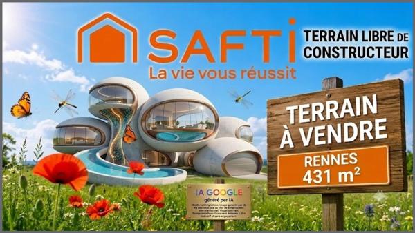 Terrain libre constructeur 431 m² Rennes