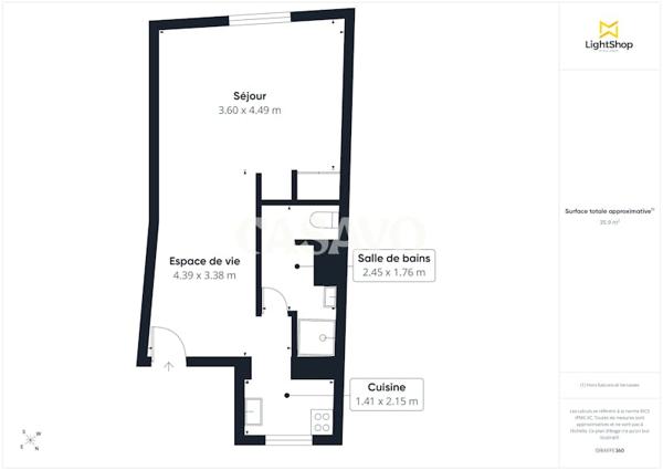 Vente Appartement 1 pièce de 36m² - 75003 Paris