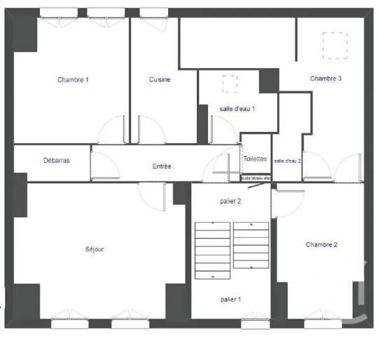 Appartement F4 à vendre  5 pièces - 78,15 m 2   ESSEY LES NANCY  - 54