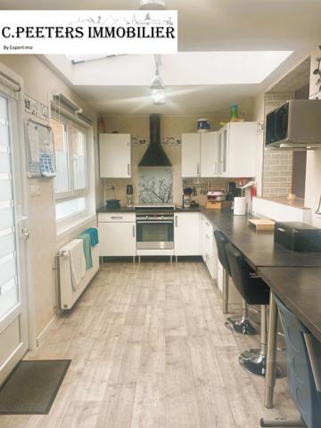 Courrières (62710) Maison de 97m² en retrait de rue avec terrasse 3 chambres, bureau, parking