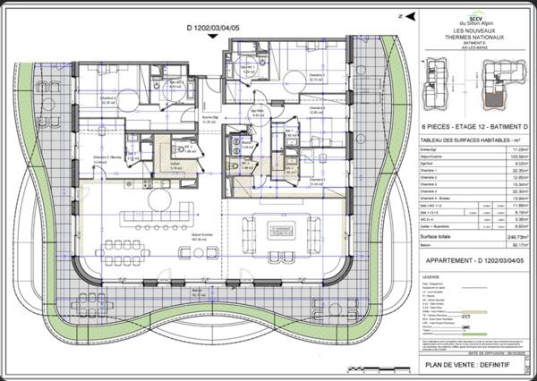 Le luxe d’un appartement T6 d’exception devient réalité.– Les Nouveaux Thermes, AIX LES BAINS (73)