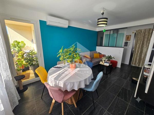 Nice Ouest / Arénas / 3p 57m2 / Rénové / Vue mer