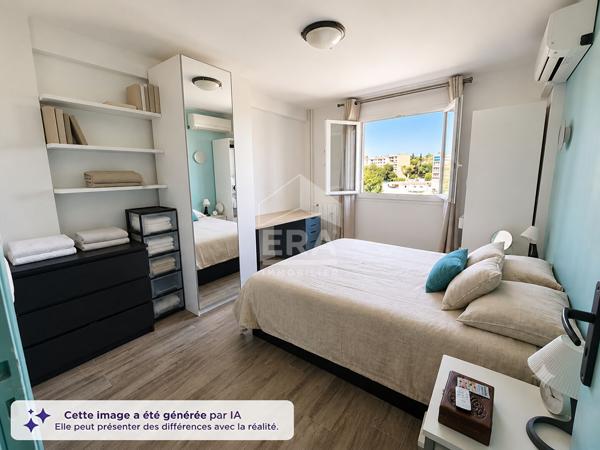 Nice Ouest / Arénas / 3p 57m2 / Rénové / Vue mer