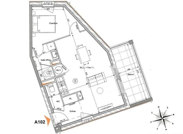 A LOUER : APPARTEMENT T2 - MONTAIGU