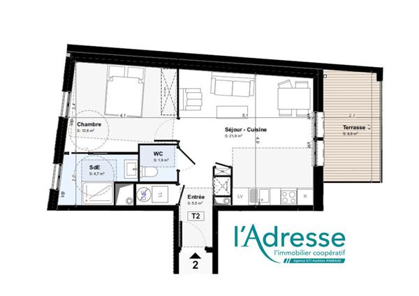 Appartement résidence EDEN - T2 + Terrasse